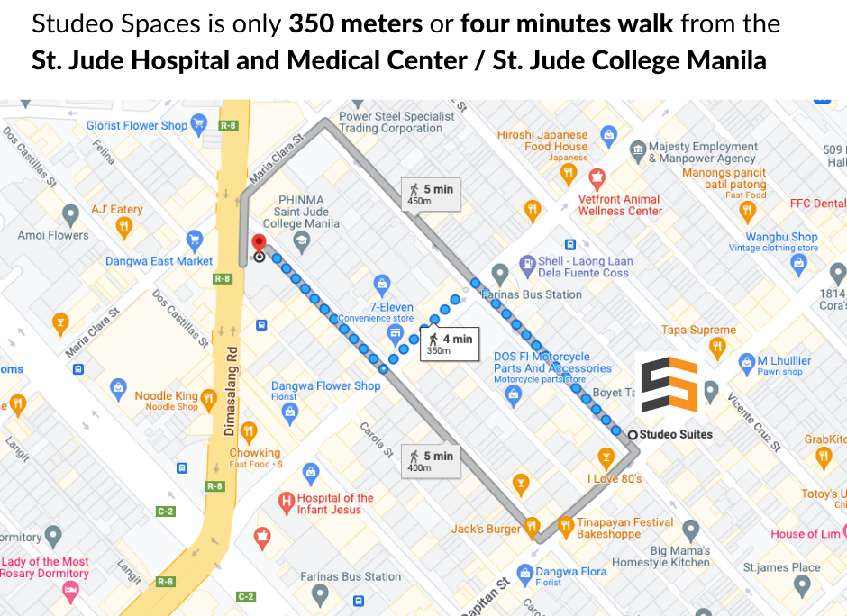 Studeo Spaces Study Hub Location in Manila: Near St. Jude College of Manila