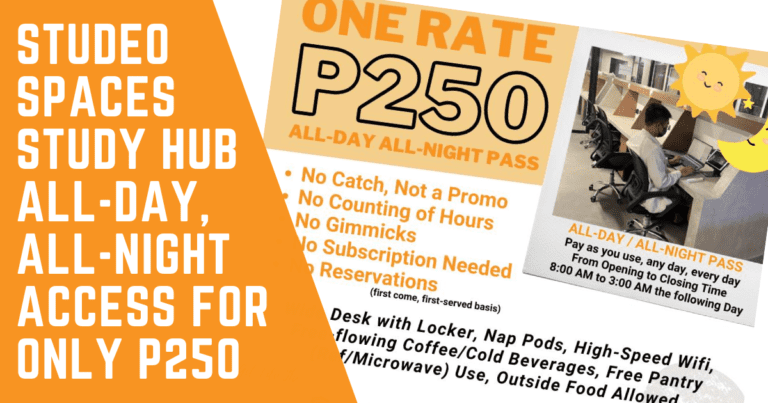 Studeo Spaces Study Hub All-Day, All-Night Pass for Only P250! – Studeo ...