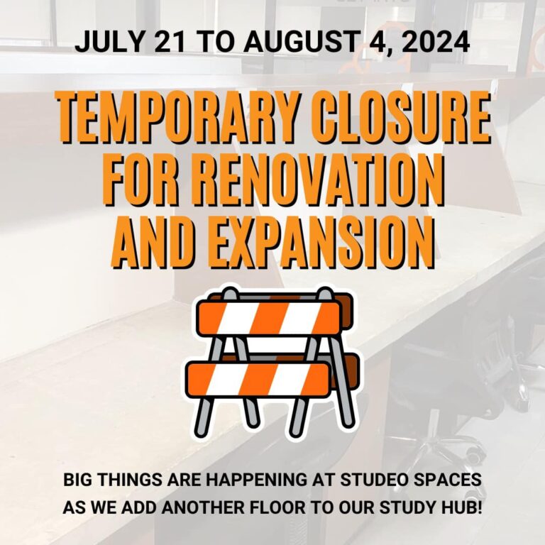 Studeo Spaces Renovation and Expansion Announcement