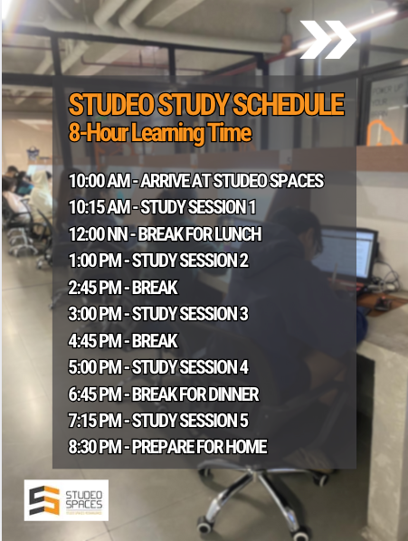 How To Create The Perfect Study Schedule At A Hub In Manila – Studeo ...