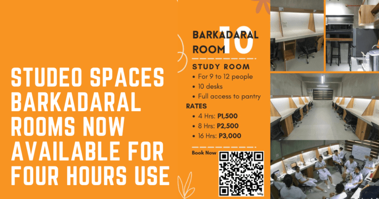 Studeo Spaces BarkadAral Rooms Now Available for Four Hours Use