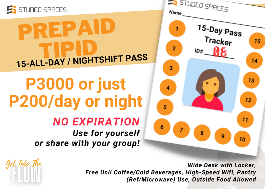 Prepaid Pass can now be used for NightShift Desks