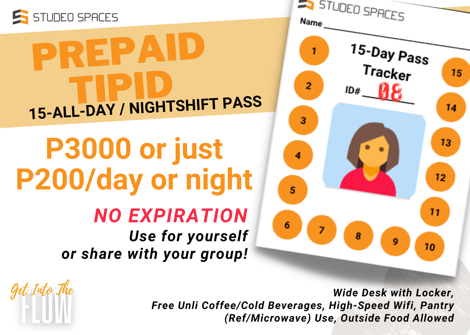 Prepaid Pass can now be used for NightShift Desks